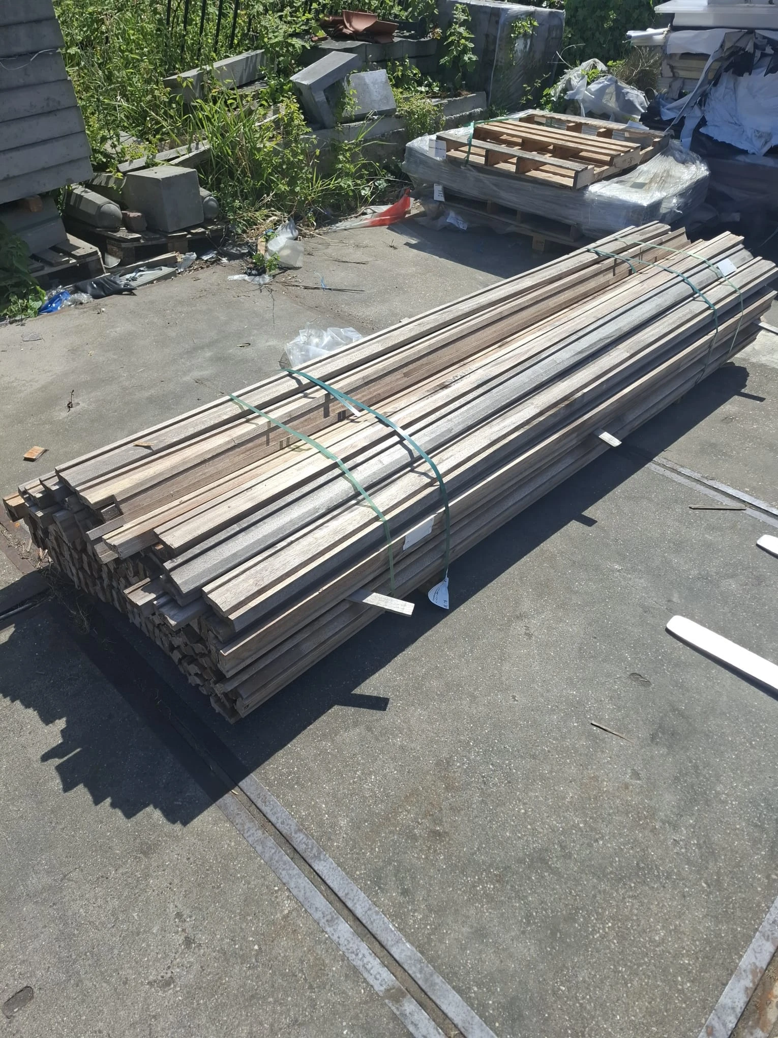 Hardhout Funderingsbalk, 1 stuk  - Lengte 300 cm - Afbeelding 1